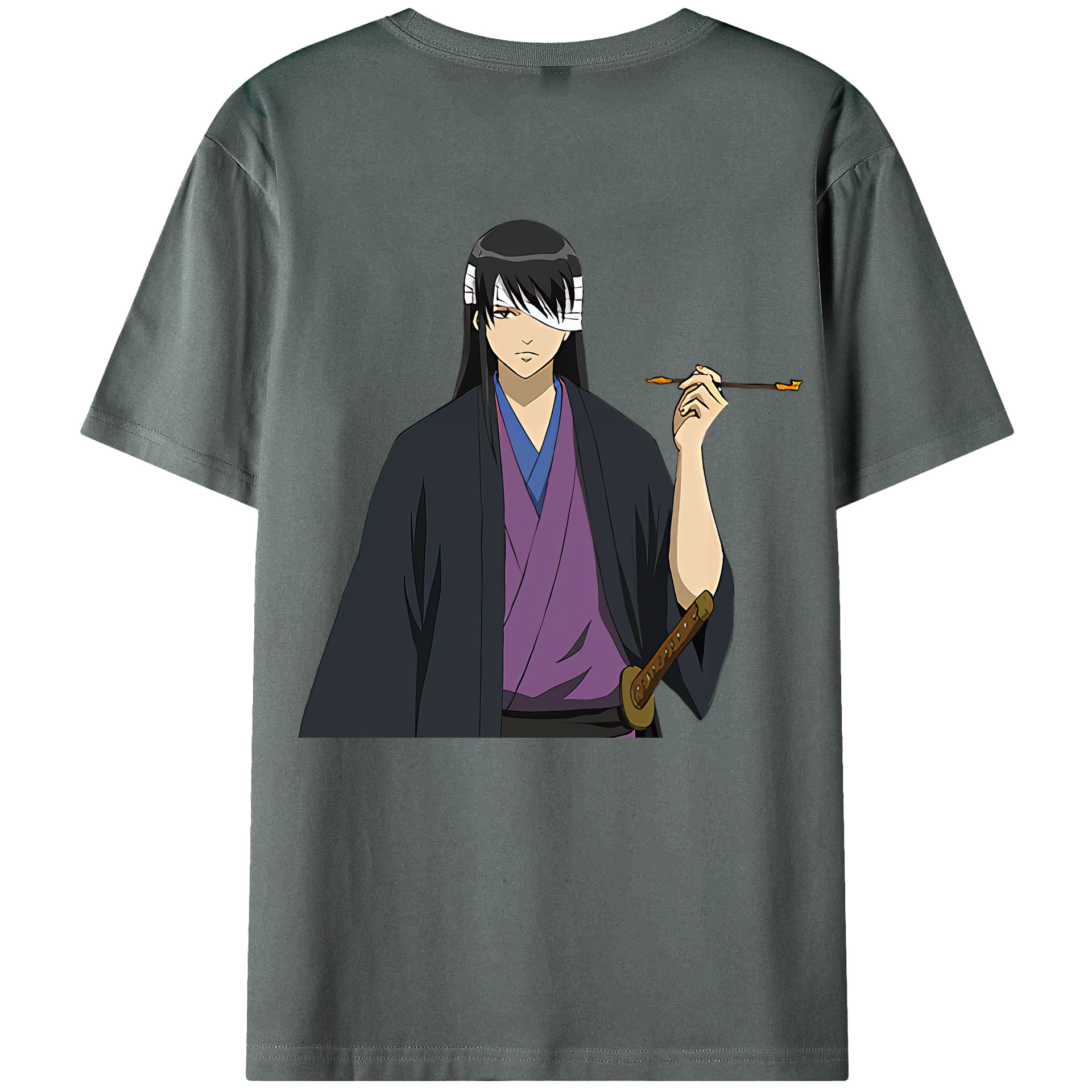 （画像用） ぎんたま 坂田銀時（さかたぎんとき） 神楽 志村新八（しむら しんぱち） GINTAMA Sakata Gintoki Kagura Shimura Shinpachi 綿100％ メンズ半袖Tシャツ（バックプリント） 通気性